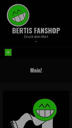 Vorschau der mobilen Webseite bertis-fan-shop.de, Bertis-Fan-Shop e.K.