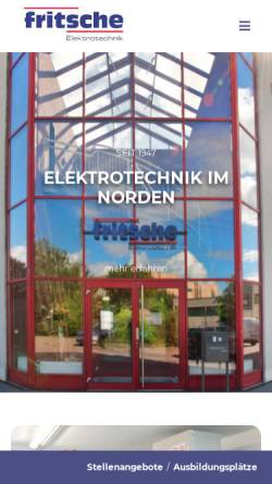 Vorschau der mobilen Webseite www.fritsche-elektro.de, Fritsche Elektrotechnik GmbH