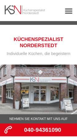 Vorschau der mobilen Webseite www.kuechenspezialist-norderstedt.de, Küchenspezialist Norderstedt e.k.