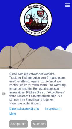 Vorschau der mobilen Webseite www.itzehoer-stoerschipper.de, Shantychor Itzehoer Störschipper
