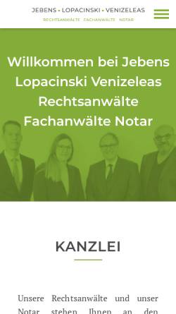 Vorschau der mobilen Webseite schneider-schreiber-venizeleas.de, Rechtsanwälte Schneider, Schreiber, Venizeleas