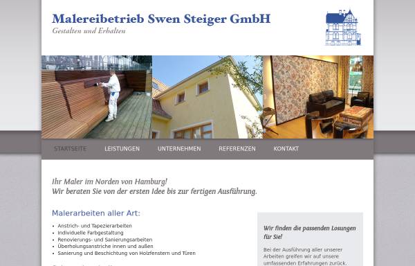 Vorschau von www.maler-steiger.de, Malereibetrieb Swen Steiger GmbH