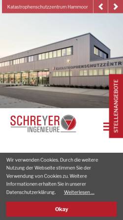 Vorschau der mobilen Webseite www.schreyer-ingenieure.de, Schreyer Ingenieure