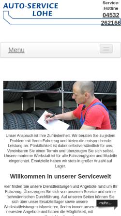 Vorschau der mobilen Webseite www.autoservicelohe.de, Auto-Service Lohe
