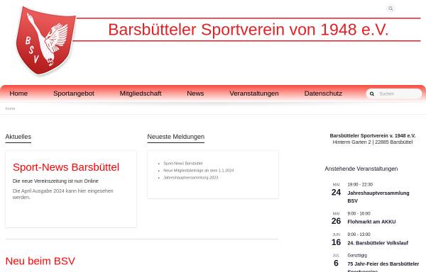 Vorschau von www.barsbuetteler-sv.de, Barsbütteler SV