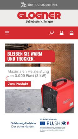 Vorschau der mobilen Webseite www.glogner.de, Kunststoff Glogner GmbH &Co