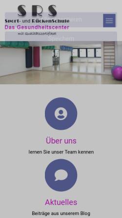 Vorschau der mobilen Webseite www.srs-glinde.de, SRS, Sport- und RückenSchule