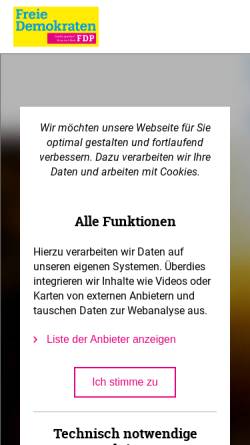 Vorschau der mobilen Webseite fdp-grosshansdorf.de, FDP Großhansdorf