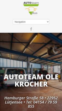Vorschau der mobilen Webseite kroecher-kfz.de, KFZ-Meisterwerkstatt Ole Kröcher