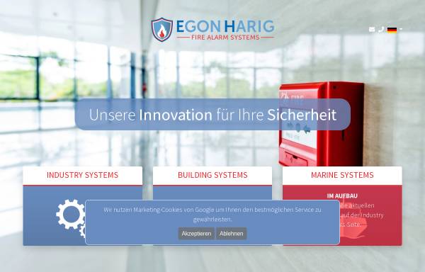 Vorschau von www.egonharig.de, Egon Harig - Apparatebau und Elektronik