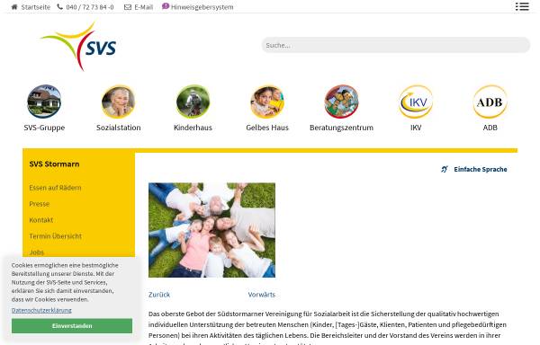 Vorschau von www.svs-stormarn.de, Südstormarner Vereinigung für Sozialarbeit e.V.