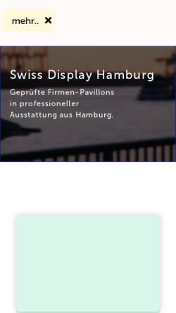 Vorschau der mobilen Webseite swissdisplay.de, Swiss Display GmbH