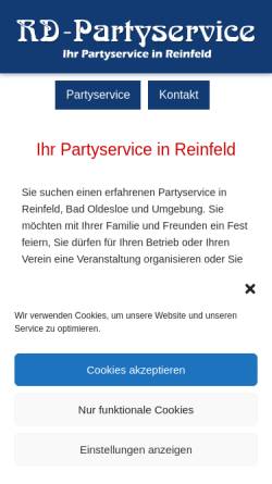 Vorschau der mobilen Webseite www.rd-partyservice.de, RD-Partyservice