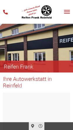 Vorschau der mobilen Webseite www.reifen-frank.de, Reifen Frank