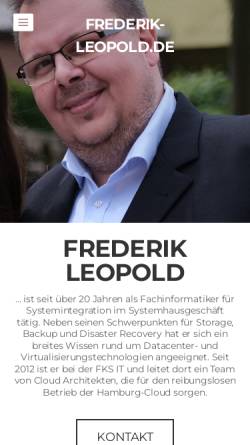 Vorschau der mobilen Webseite www.frederik-leopold.de, Frederik Leopold