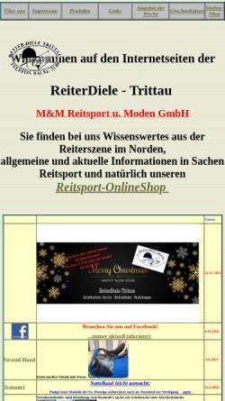 Vorschau der mobilen Webseite www.reiterdiele-trittau.de, Reiter-Diele