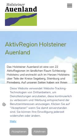 Vorschau der mobilen Webseite www.aktivregion-holsteinerauenland.de, LAG Aktiv-Region Holsteiner Auenland