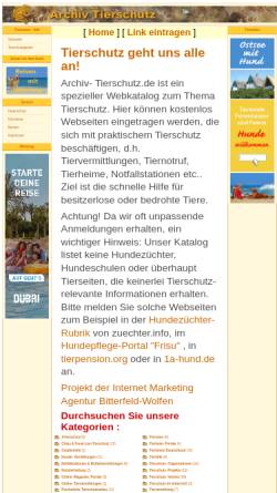 Vorschau der mobilen Webseite www.archiv-tierschutz.de, Archiv Tierschutz