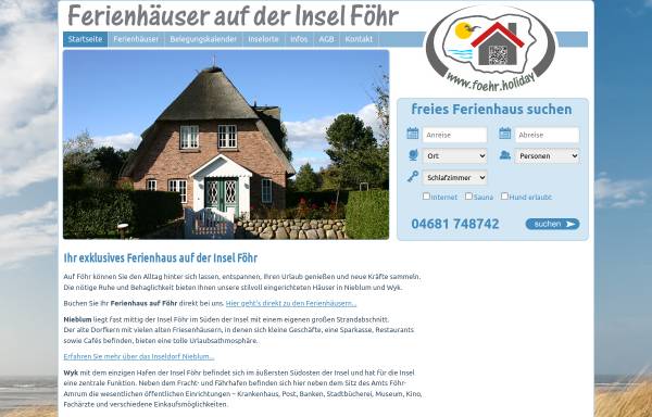 Vorschau von www.langner-foehr.de, Langner Ferienhäuser Föhr