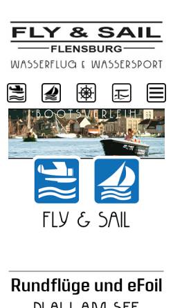 Vorschau der mobilen Webseite flysail.de, Fly & Sail