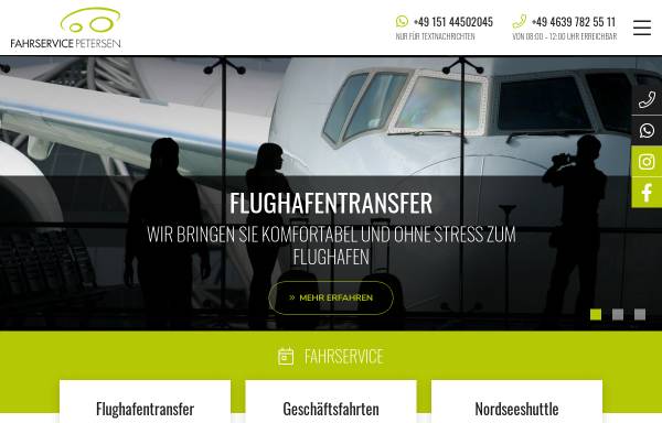 Vorschau von www.fahrservice-petersen.de, Fahrservice Petersen