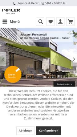 Vorschau der mobilen Webseite www.immlerplane.de, Otto Immler GmbH