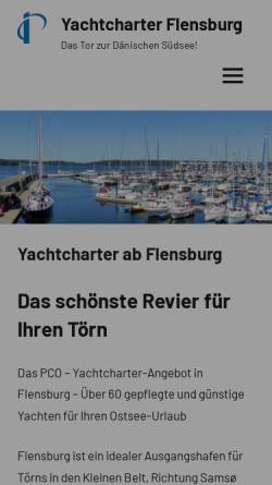 Vorschau der mobilen Webseite www.yachtcharter-flensburg.de, Yachtcharter Flensburg