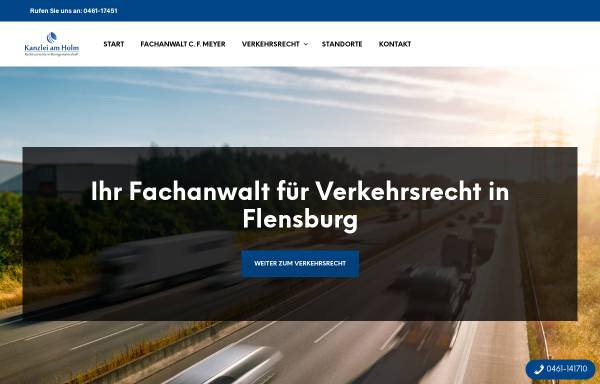 Vorschau von verkehrsrecht-flensburg.de, Verkehrsrecht Flensburg - Anwalt Christian F. Meyer