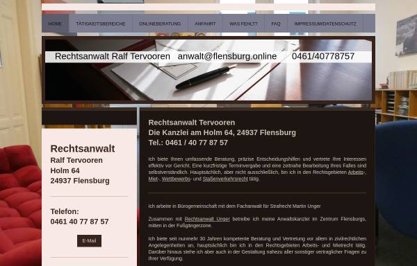 Vorschau von www.rechtsanwalt-in-flensburg.de, Rechtsanwalt Tervooren