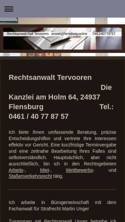 Vorschau der mobilen Webseite www.rechtsanwalt-in-flensburg.de, Rechtsanwalt Tervooren
