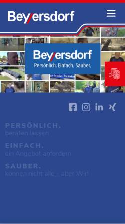 Vorschau der mobilen Webseite www.beyersdorf.de, Beyersdorf Dienstleistungen GmbH & Co. KG
