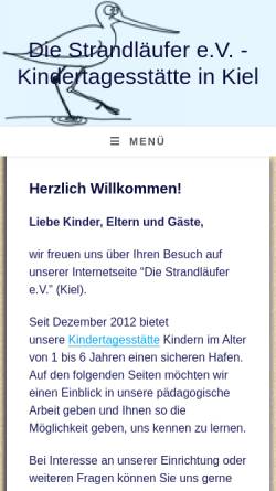 Vorschau der mobilen Webseite diestrandlaeufer.de, Die Strandläufer e.V.