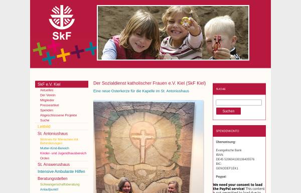Vorschau von www.skf-kiel.de, Kinder in Kiel
