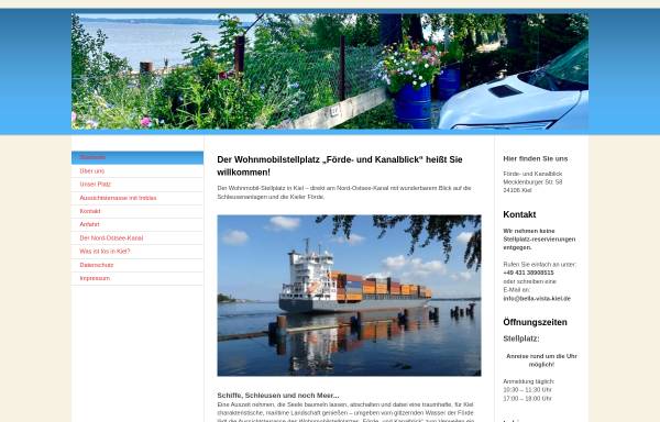 Vorschau von www.bella-vista-kiel.de, Förde- und Kanalblick