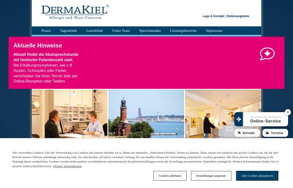 Vorschau von www.dermakiel.de, DermaKiel