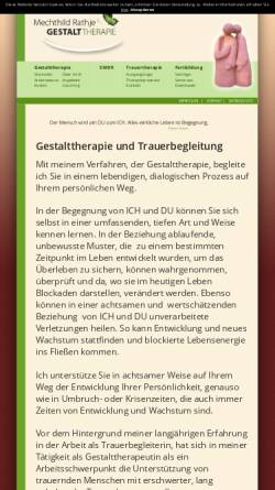 Vorschau der mobilen Webseite www.gestalttherapie-rathje.de, Gestalttherapie und Trauerbegleitung Mechthild Rathje