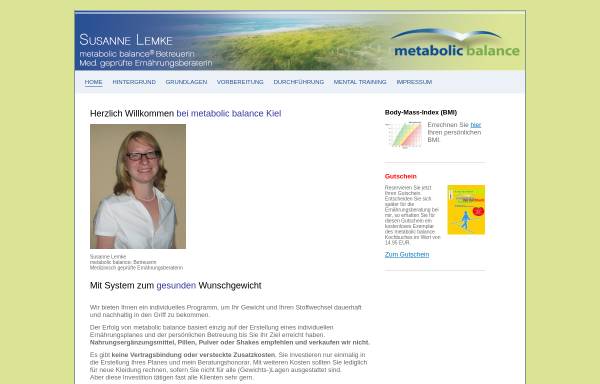 Vorschau von www.metabolic-balance-kiel.de, Susanne Lemke