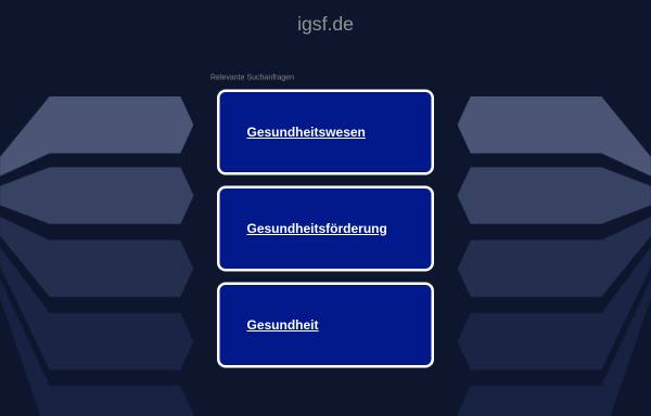 Vorschau von igsf.de, Institut für Gesundheits-System-Forschung GmbH (IGSF)