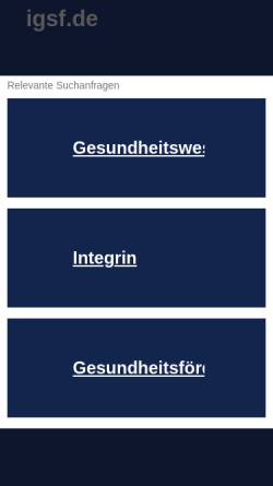 Vorschau der mobilen Webseite igsf.de, Institut für Gesundheits-System-Forschung GmbH (IGSF)