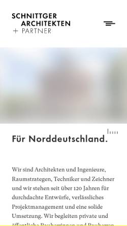 Vorschau der mobilen Webseite www.schnittger-architekten.de, Schnittger Architekten + Partner