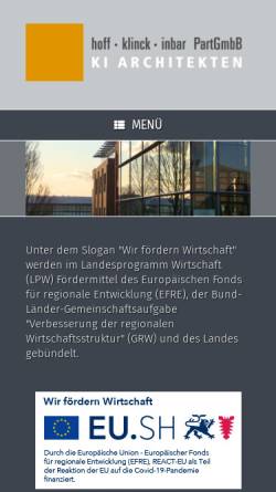 Vorschau der mobilen Webseite k-i-architekten.de, Hoff, Claus; Klinck, Peter