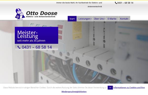 Vorschau von www.ottodoose.de, Otto Doose Elektrotechnik, Inh. Malte Lange