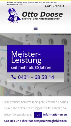 Vorschau der mobilen Webseite www.ottodoose.de, Otto Doose Elektrotechnik, Inh. Malte Lange