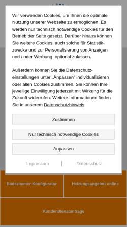Vorschau der mobilen Webseite www.lischewski.de, Lischewski Versorgungstechnik GmbH