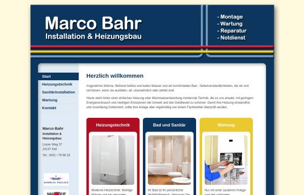Vorschau von www.marco-bahr.de, Heizungs- und Sanitärinstallationen Marco Bahr