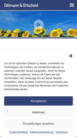 Vorschau der mobilen Webseite www.dittmann-ortscheid.de, Dittmann & Ortscheid GmbH
