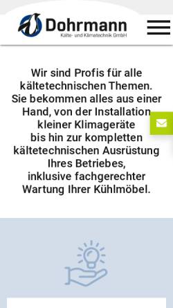 Vorschau der mobilen Webseite www.klimakiel.de, Dohrmann Kältetechnik GmbH