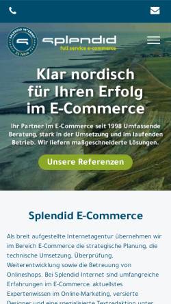 Vorschau der mobilen Webseite www.splendid-internet.de, Splendid Internet GmbH Co. KG
