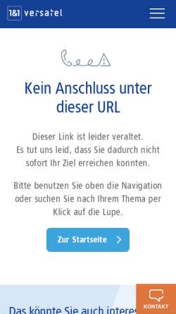 Vorschau der mobilen Webseite www.versatel.de, 1&1 Versatel