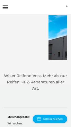 Vorschau der mobilen Webseite www.wiker-reifendienst.de, Wiker Reifendienst